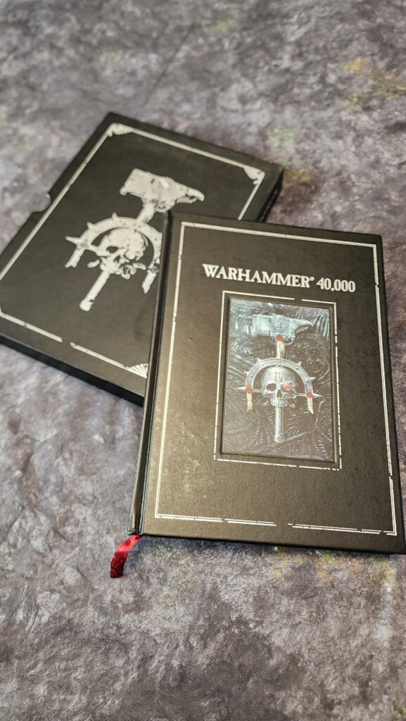 The limited edition version of the Warhammer 40000 fourth edition core rulebook