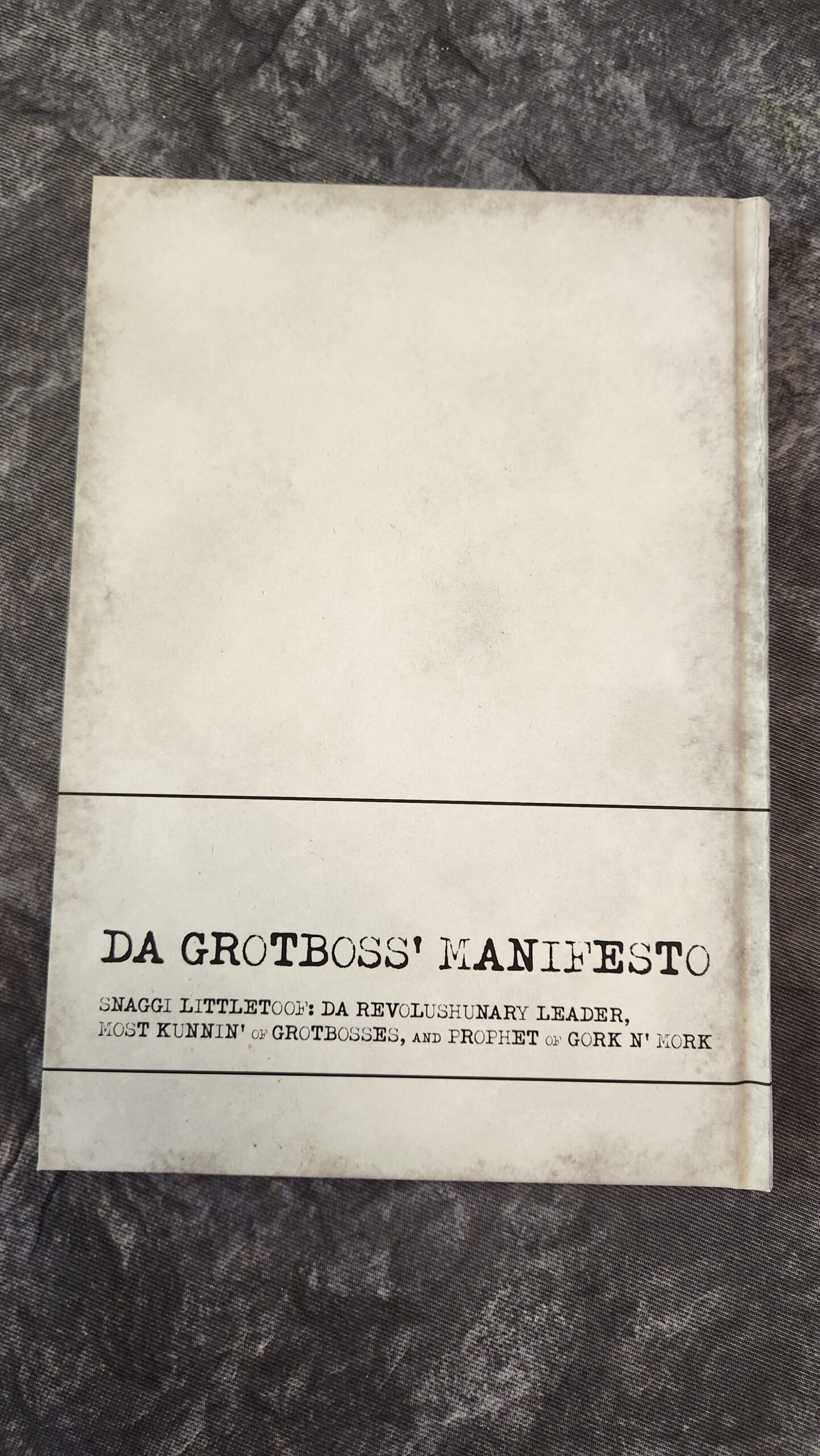 Da Grotboss' Manifesto
